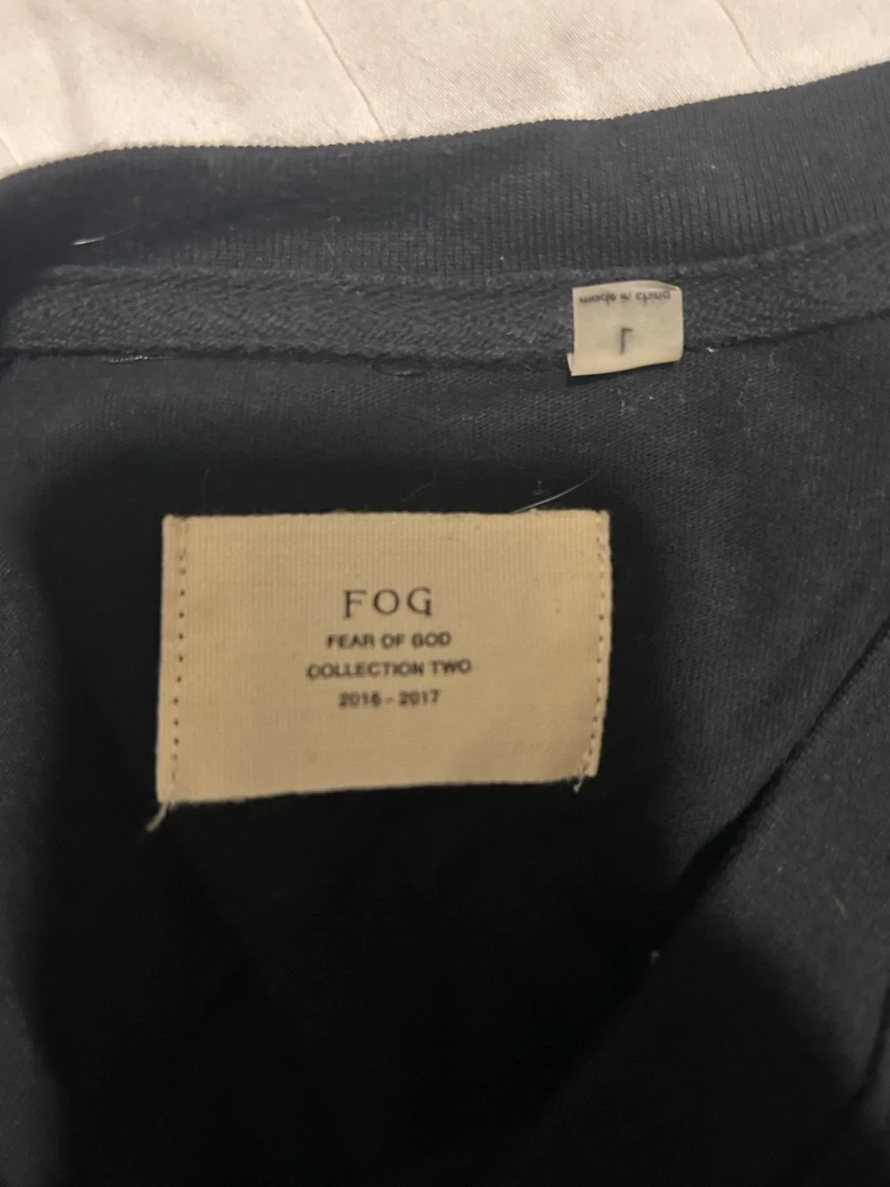 Fear of God Black T-Shirt with White Metallica Logo